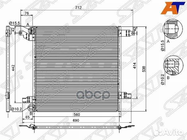 Радиатор кондиционера mercedes M-class W163 2.3