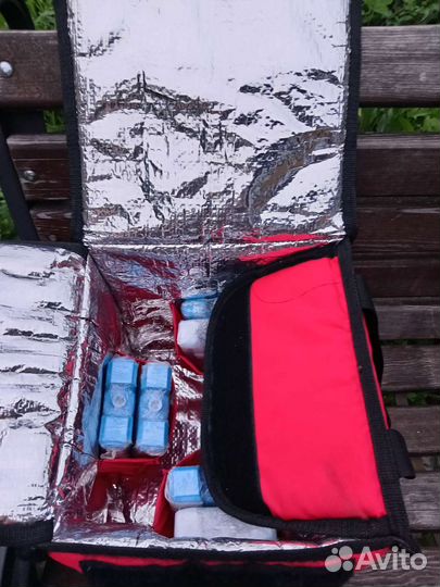 Термосумка для горячей еды+хладогены для напитков