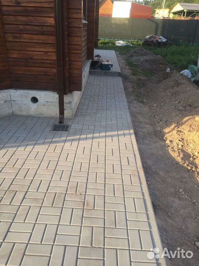 Отмостка, Фундамент, бетонирование площадки Плитка