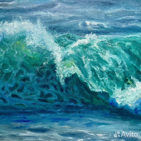 Картина маслом волны
