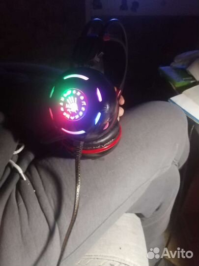 Гарнитура игровая A4tech Bloody G300, красный