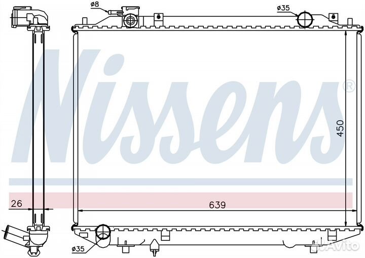 Радиатор двигателя mazda BT 50 I (J97M) (06) 3.0 T