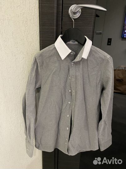 Рубашка для мальчика 140 Button Blue