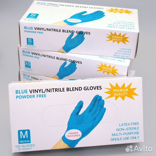 Перчатки нитрил/винил Wally Plastic, 100 шт