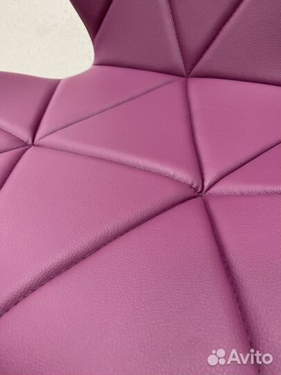 Стул ракушка бордовый широкий для мастера