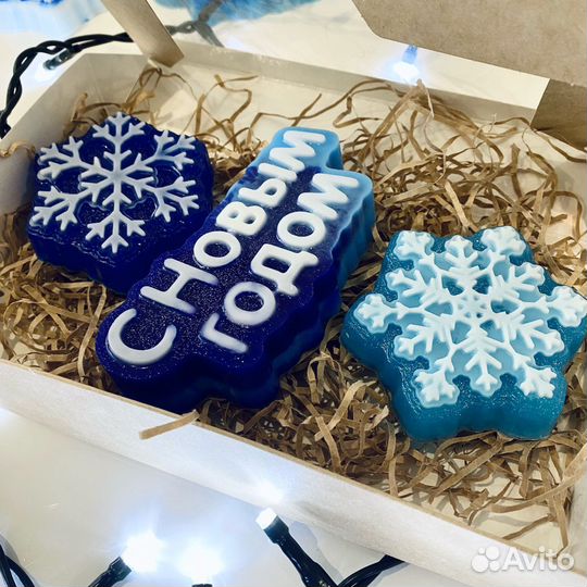 Мыло ручной работы, подарок на Новый год