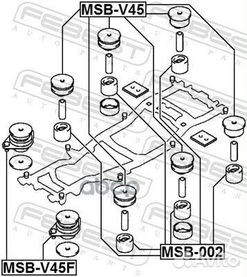 Подушка подрамника mitsubishi pajero V20-50# 19