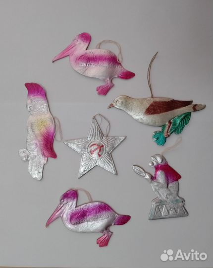 Елочные игрушки СССР картонаж