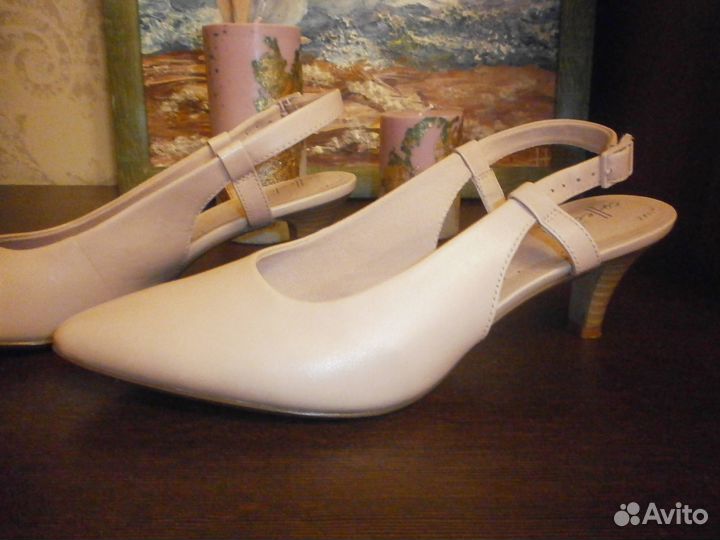 Туфли clarks сливочная кожа