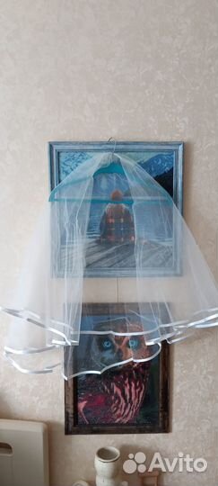 Свадебная фата короткая