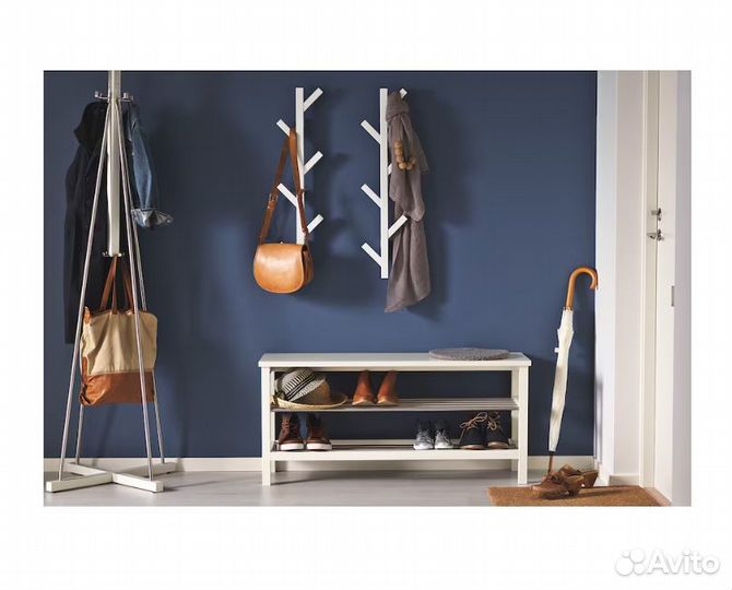 IKEA Tjusig вешалка настенная 78см белая