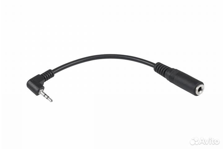 Переходник шт jack 2.5 - гн jack 3.5 угол провод