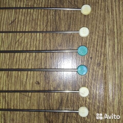 Набор нержавеющих спиц СССР для вязания в футляре