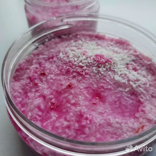 Натуральный малиновый скраб