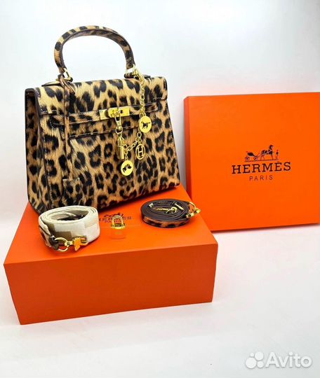 Сумка hermes леопард