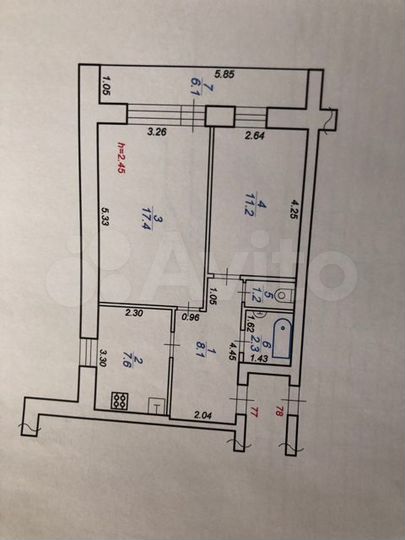 2-к. квартира, 47,8 м², 1/5 эт.