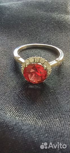 Кольцо:шпинель,бр-ты,золото,GIC,МГУ