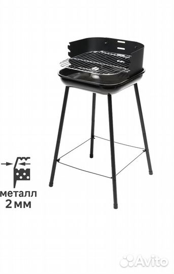 Гриль угольный новый в упаковке