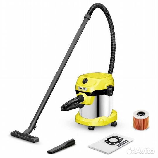Пылесос Karcher WD2 S металлический бак 15 литров