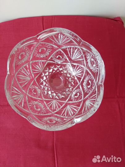 Ваза салатник хрустальный СССР