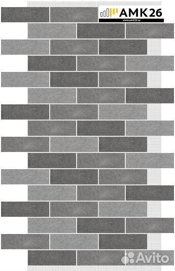 Гибкий кирпич, декоративное покрытие амк, микс 200