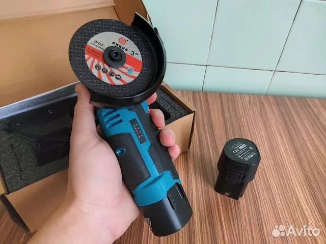Мини болгарка бесщеточная + 2 акб
