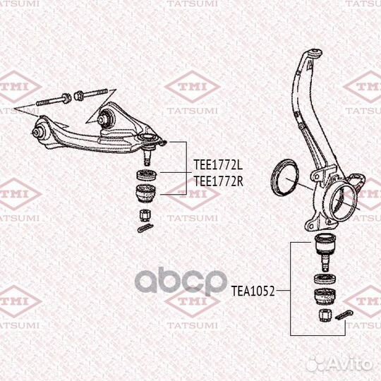 Опора шаровая honda accord 08- лев./прав. TEA10