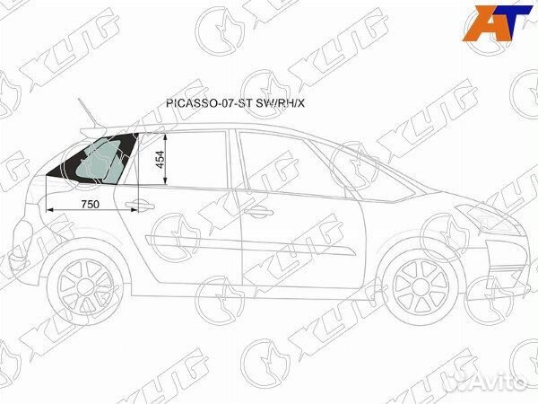 Стекло кузова боковое (не опускное) citroen C4 pic