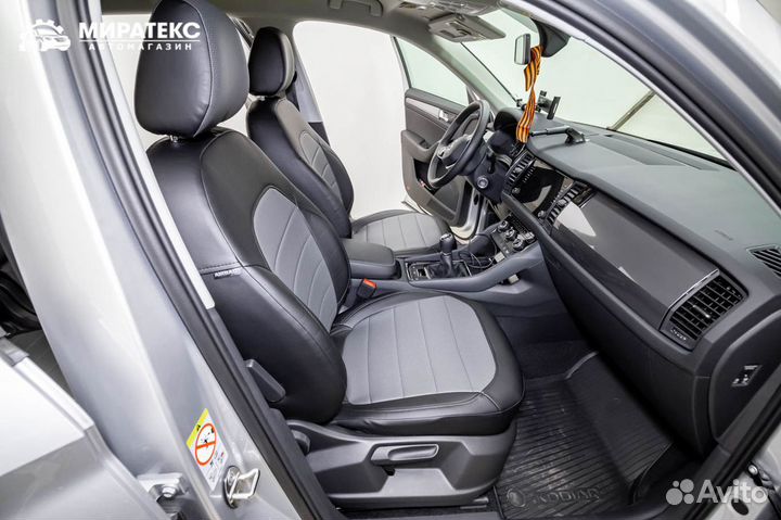 Авточехлы Шкода Кодиак / Экокожа Полоса