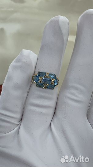 Золотое кольцо с нат топазом