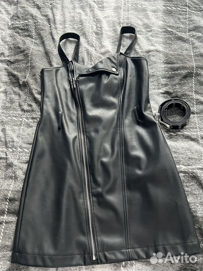 Кожаный сарафан + ремень