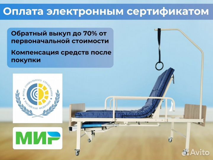 Медицинская кровать функциональная
