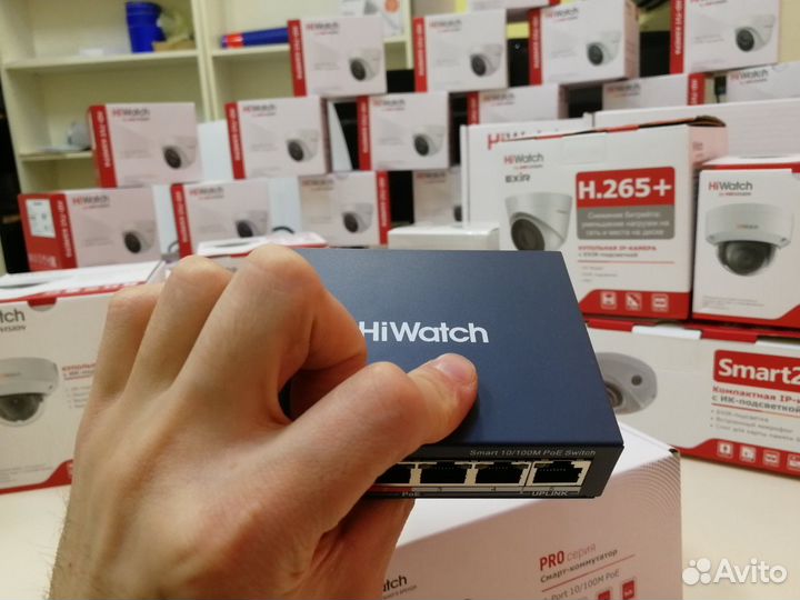 PRO коммутатор 4-кан SWT-1105P HiWatch 1-4 порта