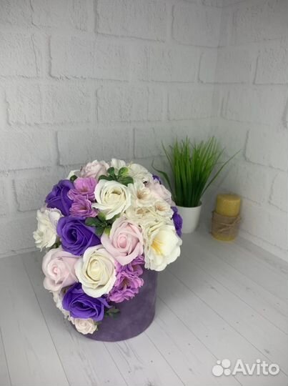 Букет из мыльных роз