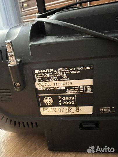 Кассетный магнитофон sharp