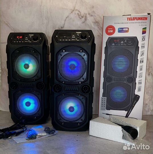 Акустические колонки портативные с блютузом