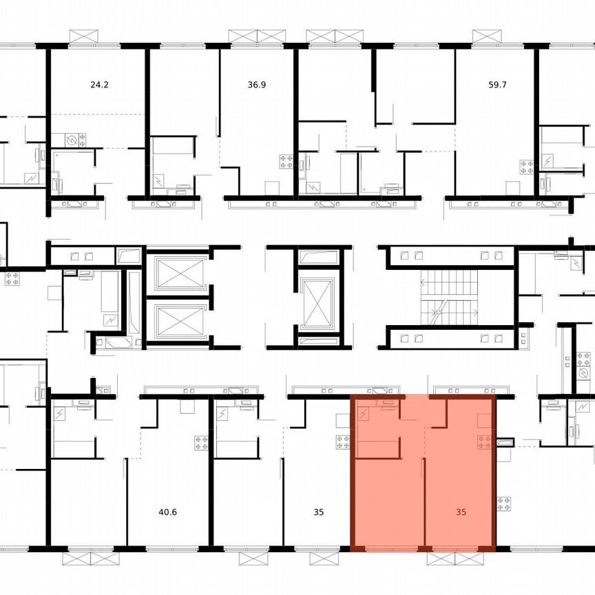 1-к. квартира, 35 м², 14/14 эт.