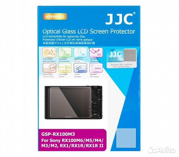 Защитное стекло JJC для Sony DSC-RX1, RX1R, RX1R I