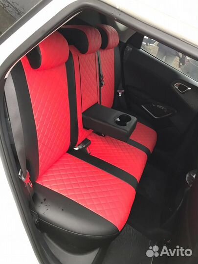 Чехлы KIA Soul Экокожа ромб Автопилот