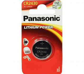 Батарейки Panasonic CR-2430EL/1B дисковые литиевые