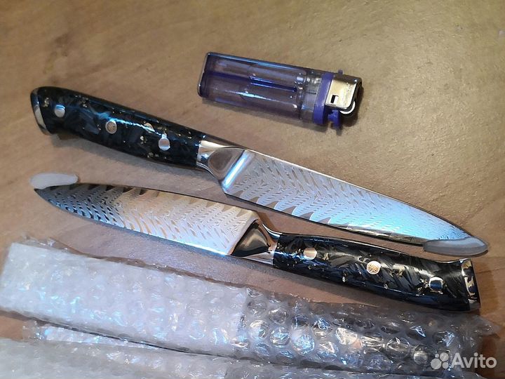 Японский Кухонный Нож из Дамасской стали