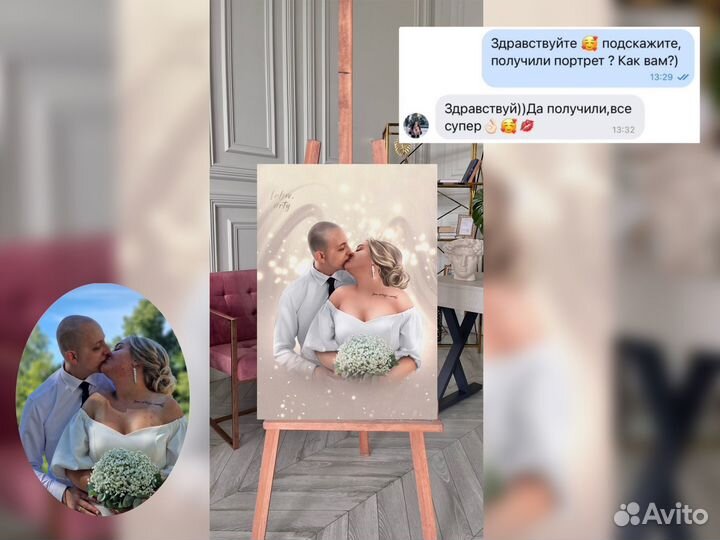 Портрет по фото от художника