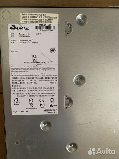 Cisco ws c 2960 X - 48 TS LL