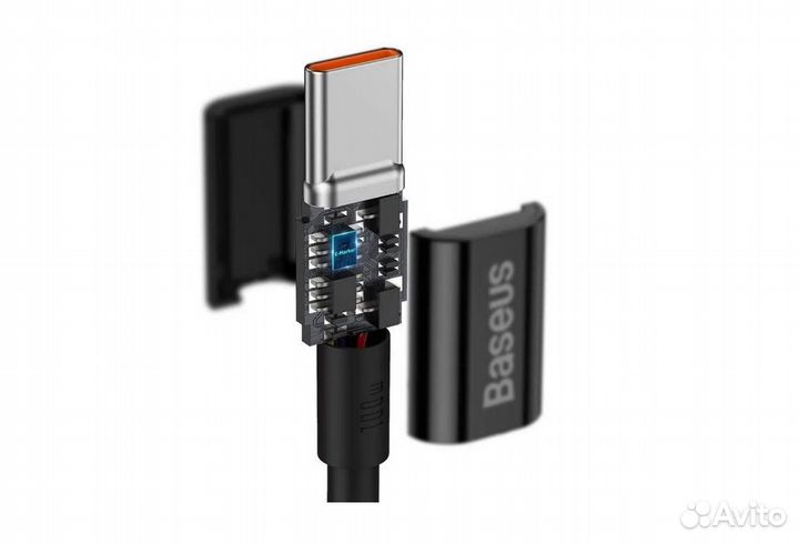 Кабель usb type c baseus 100W 2 метра - чёрный