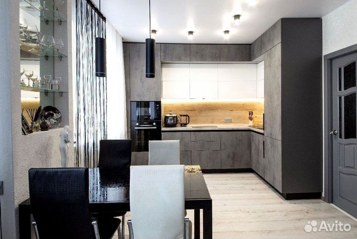 Кухонный гарнитур угловой в потолок на заказ