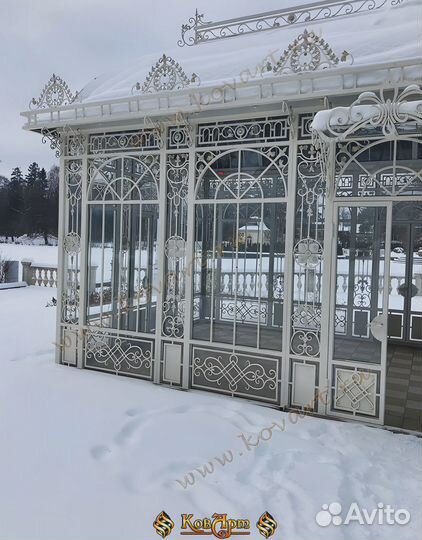 Кованая беседка с мангалом от производителя
