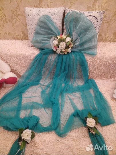 Свадебное украшения для машины