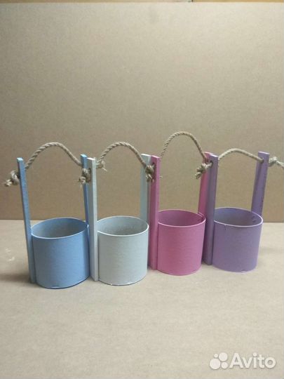 Кашпо деревянные ящички для цветов