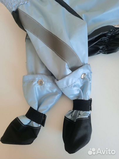 Дождевик для собак с ботинками