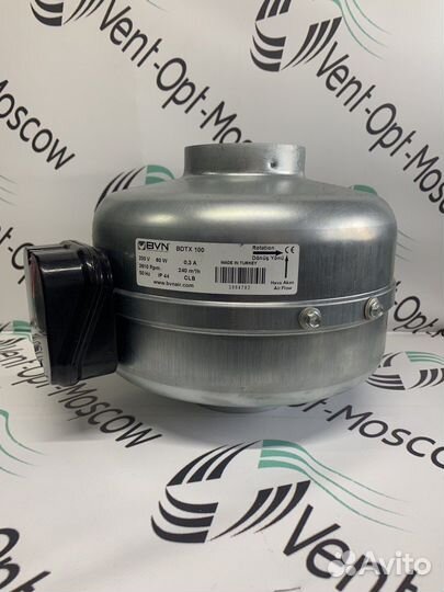 Турецкий канальный вентилятор в металлическом корп